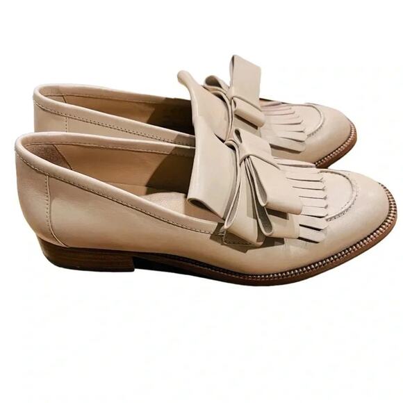 Pour La Victoire Tegan Loafer In Parchment Leather Sz 6 - Picture 13 of 13